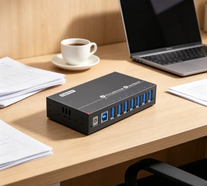 A-173 7 Port USB 3.0 Hub High Speed Data Transfer Fast Charging Splitter For Laptop Tablet Mobile Phone Accessories