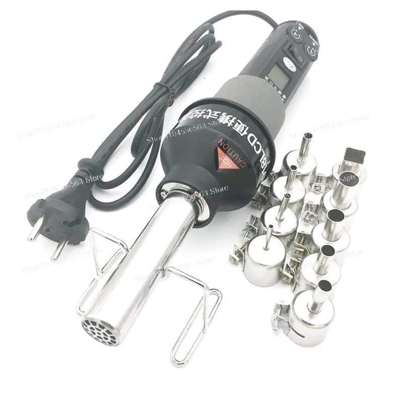 GJ-8018 Portable LCD Digital Heat Gun 110V/220V with Nozzle & Temperature Control