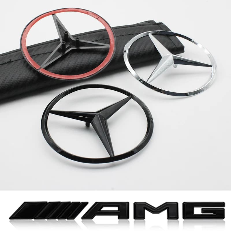 1Pc Mercedes Benz Car Back Hood Emblem Bonnet Rear Trunk Badge Logo Accessories For W204 X253 W212 W213 W176 W203 W222 W205 W177