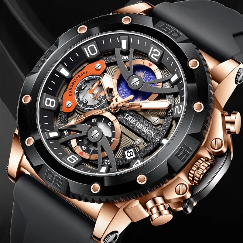 Orologio da polso da uomo LIGE 2026, orologio al quarzo di lusso alla moda con calendario e lancette luminose, orologio sportivo da uomo per affari, reloj hommes