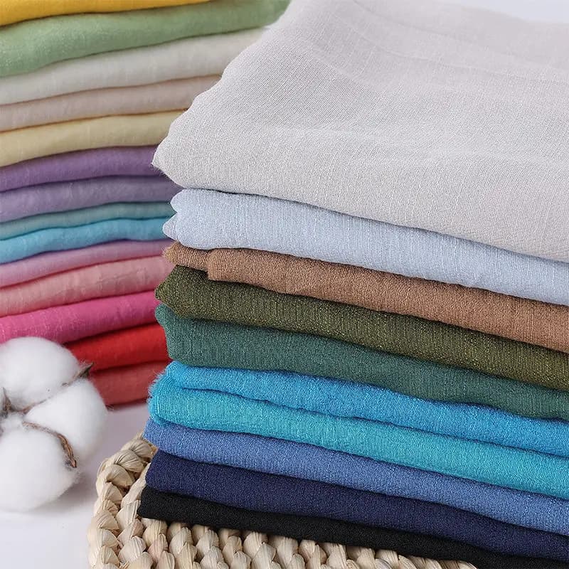 Solid Color Cotton Linen Fabric Thin Breathable Dress Shirt Clothing Fabrics Curtain Tablecloths DIY Sewing Material 50*150cm