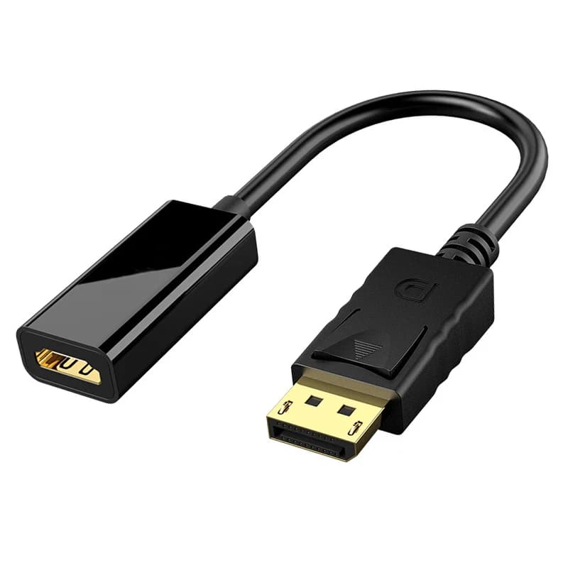 Adapter cable compatible with DisplayPort to HDMI 1080P DP male to HDMI compatible female video converter for PC TV portable accessory