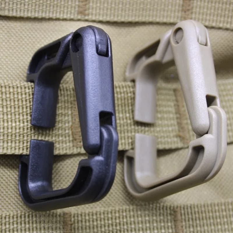 5Pc Strumento di campeggio esterno Tipo D ITW Grimloc MOLLE Chiusura EDC Zaino Appeso Fibbia con gancio per l'escursionismo