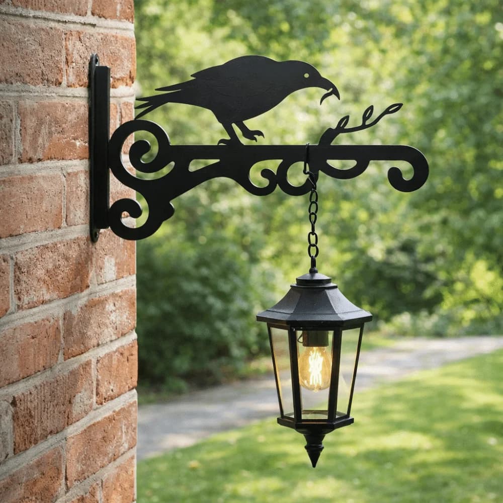 Creative Vintage Metal Plant Hanger Rust-Resistant Heavy-Duty Wall Plant Hooks Wall-Mounted Flower Pot Bracket Outdoor