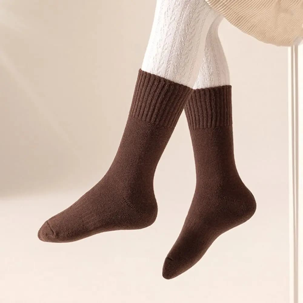 5 paia di calzini morbidi per bambini a tubo corto, calzini caldi e carini per ragazze, calzini in peluche, calze per dormire, calzini invernali per bambini