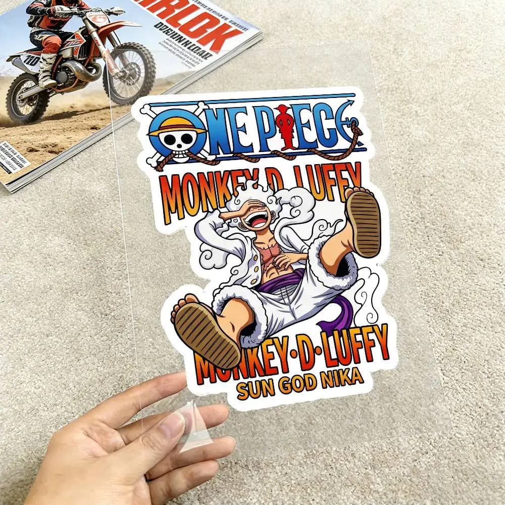 Adesivi Riflettenti ONE PIECE per Moto, Decalcomanie Impermeabili in Vinile per Casco, Serbatoio e Bici