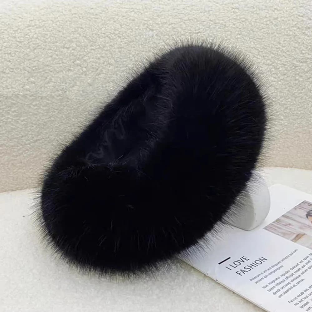 Fascia per Capelli Invernale in Finta Pelliccia Ispessita e Soffice, Copricapo in Tinta Unita, Antivento per Esterni, Scaldaorecchie, Cappello da Sci, Berretto