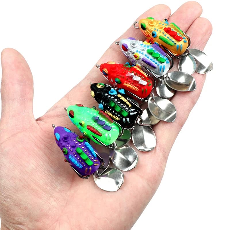 1 Piece Artificial Esca Lucida with Double Love, Esca Soft for Fishing, Blackfish Imitation