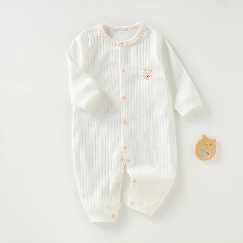 Tutina per Neonato Primavera e Autunno, Abbigliamento a Maniche Lunghe per Bambino, Pigiami per Neonati in Puro Cotone