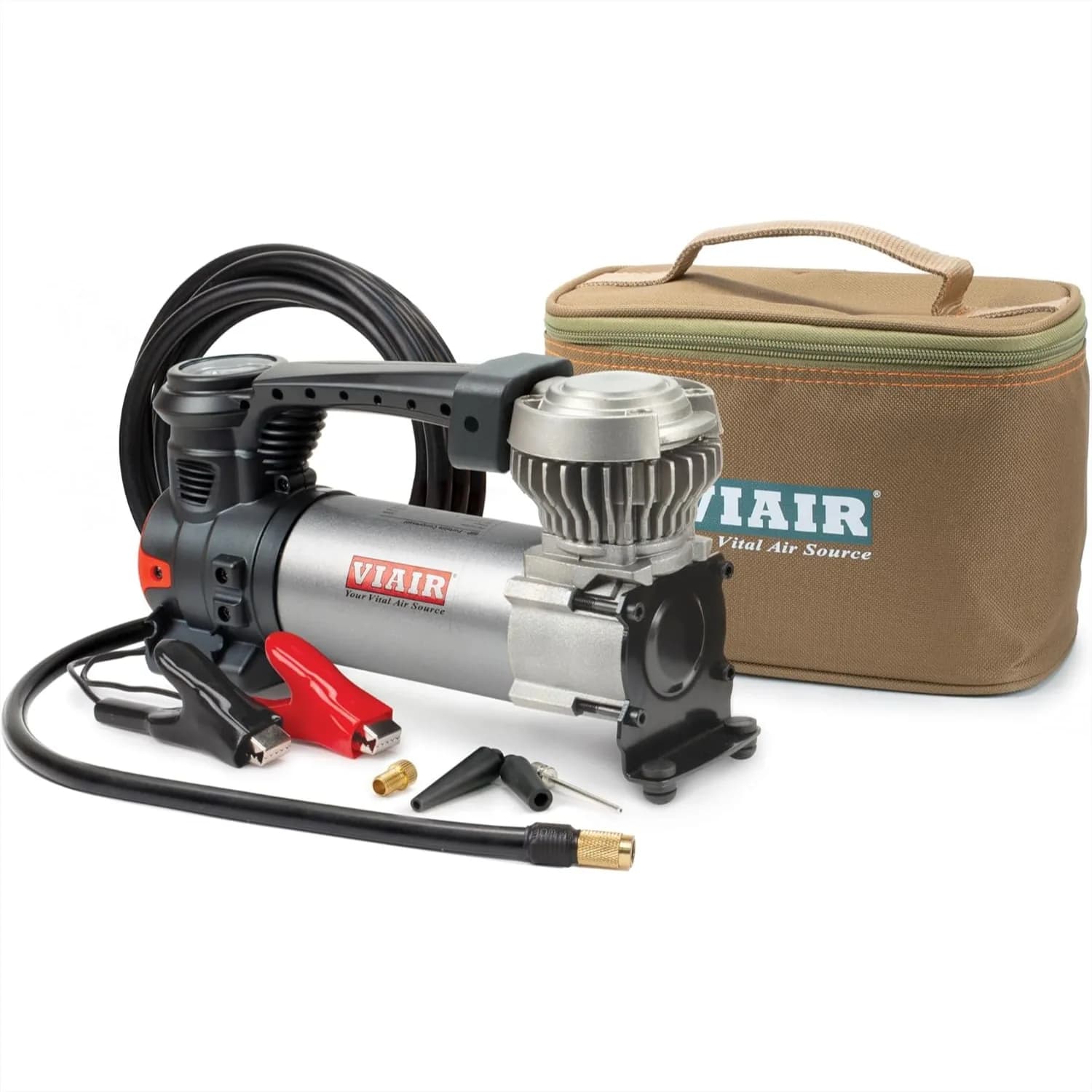 Compressore d'aria portatile 120 PSI, 12V per pneumatici fino a 33 pollici, per camion fuoristrada e SUV, con luce di lavoro a LED
