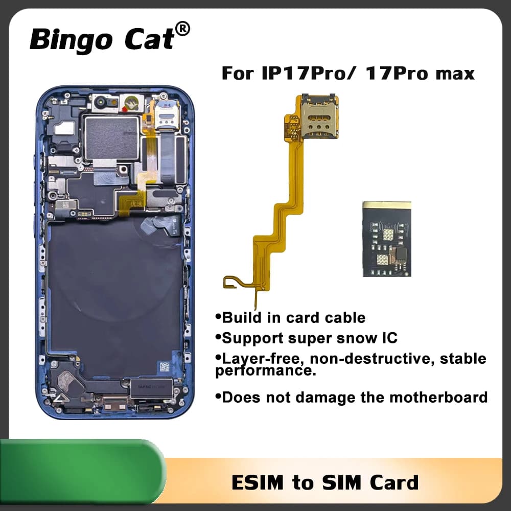 Per iPhone 17pro 17promax Versione USA ESlM a doppia scheda SlM Soluzione di integrazione MEP integrata Supporto Super Snow IC Parte
