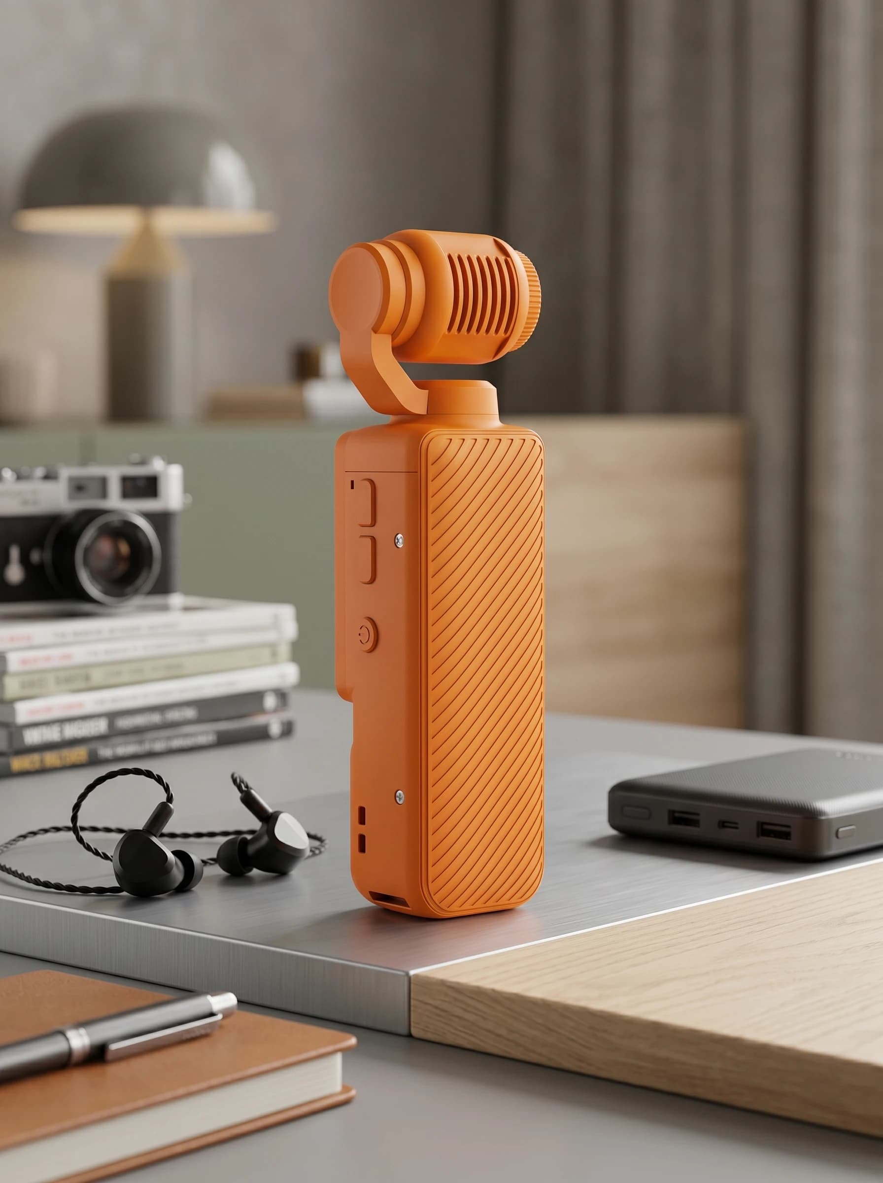 Impugnatura con Batteria a Ricarica Wireless 2000mAh per DJI OSMO Pocket 4 3, Power Bank Portatile, Supporto per Fotocamera, Caricabatterie