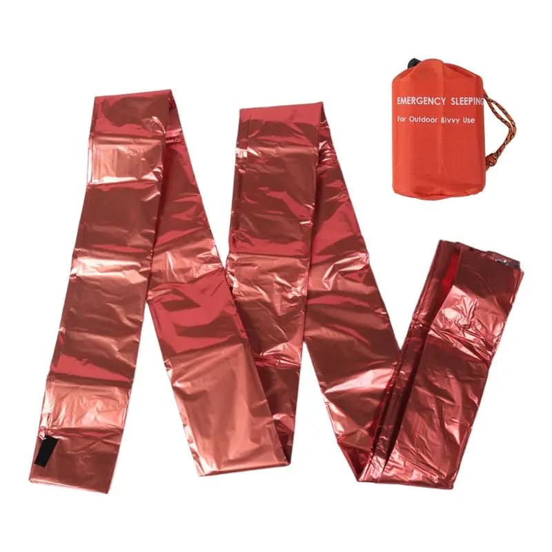 【STOCK】 Sacco a pelo di emergenza Sacchi a pelo di sopravvivenza per 2 persone Sacco da bivacco termico Coperta di emergenza per escursioni in campeggio