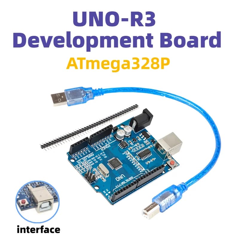 Scheda di sviluppo ATmega328P UN0 R3 da 1/5 pezzi con pin header e cavo compatibile con progetti Arduino IDE