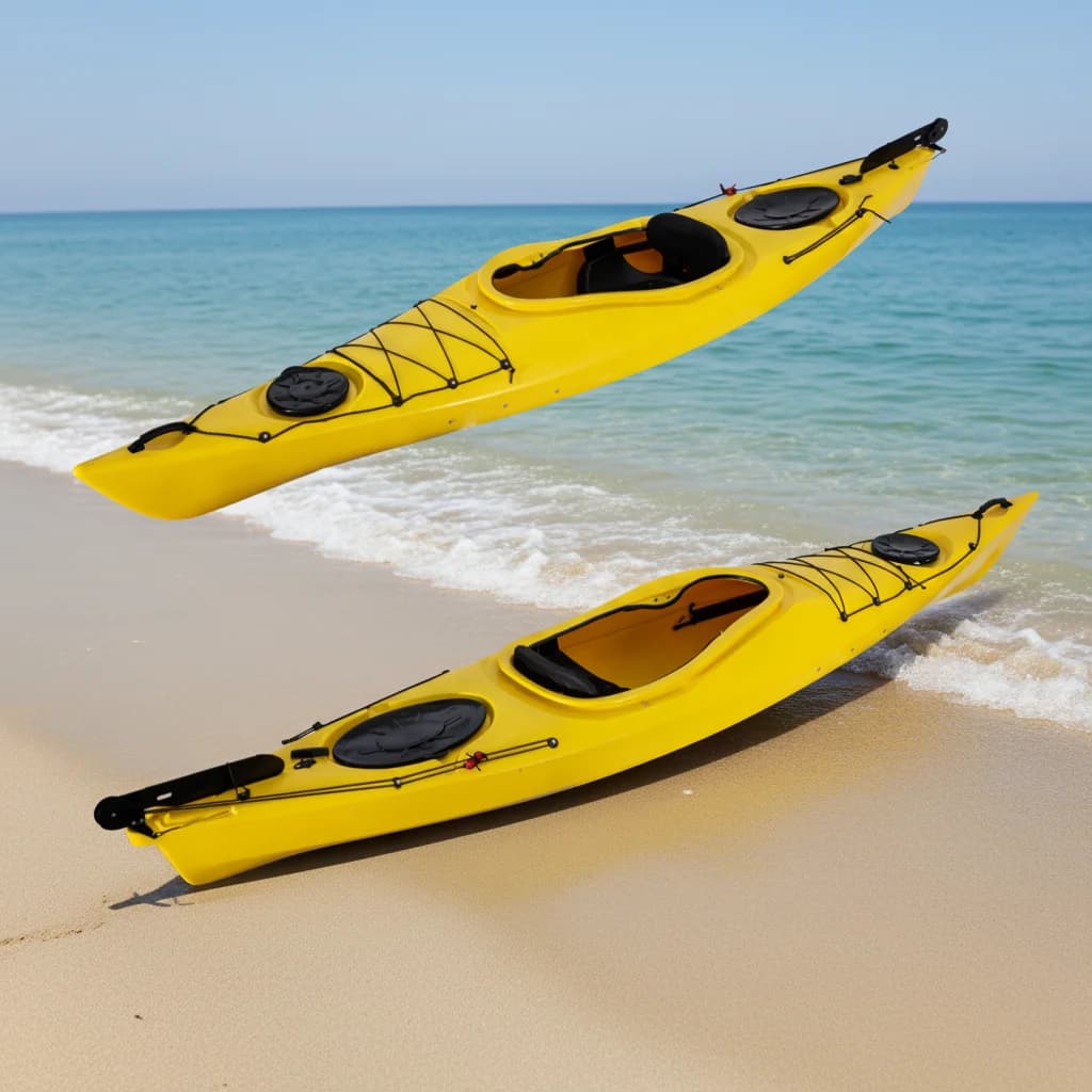 3.6m single paddle plastic canoe sitting kayak water sports