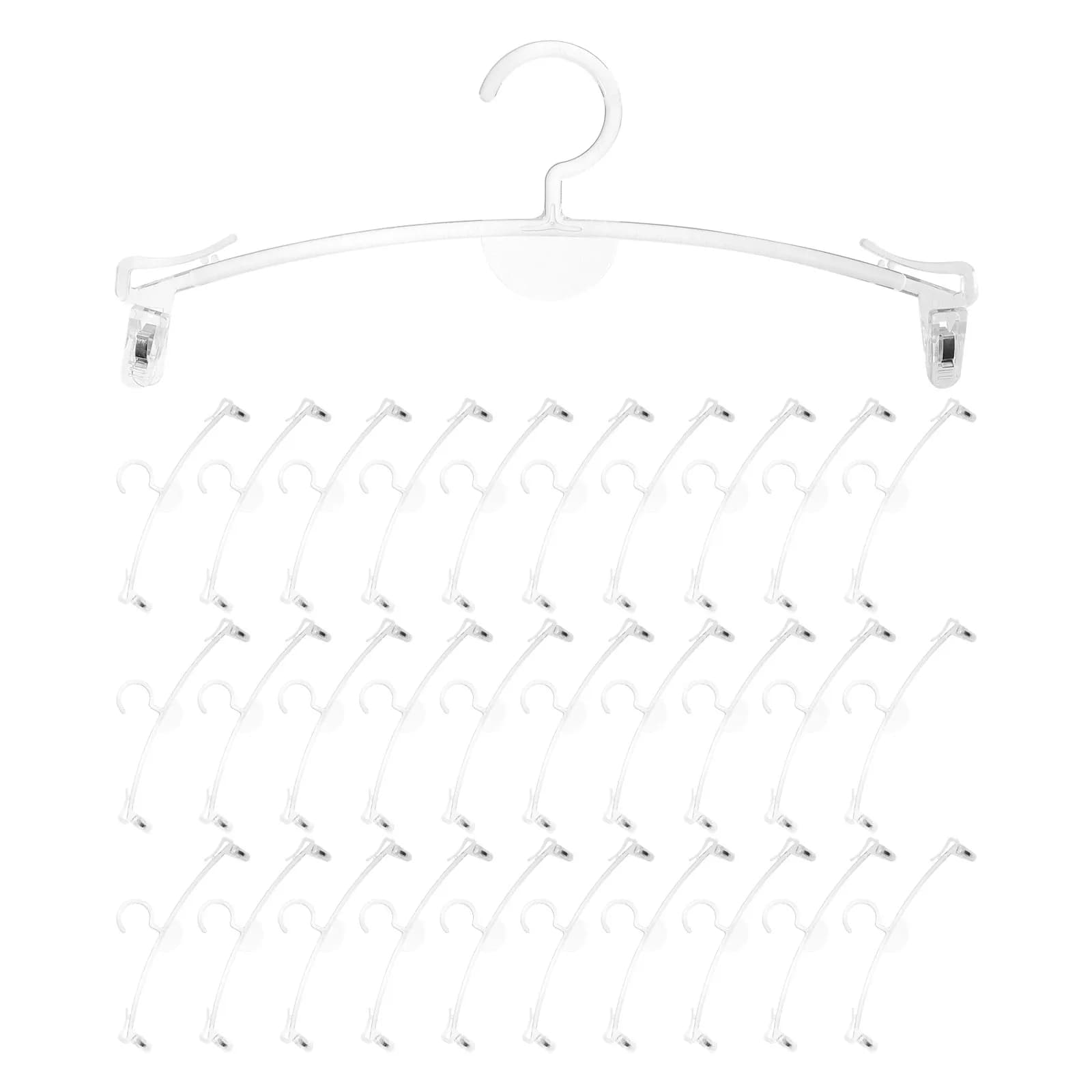 40Pcs Clear Plastic Bra Hangers with Clips Nonslip Lingerie Organizer for Closet Retail Display Swimsuit Bikini Underwear Hanger