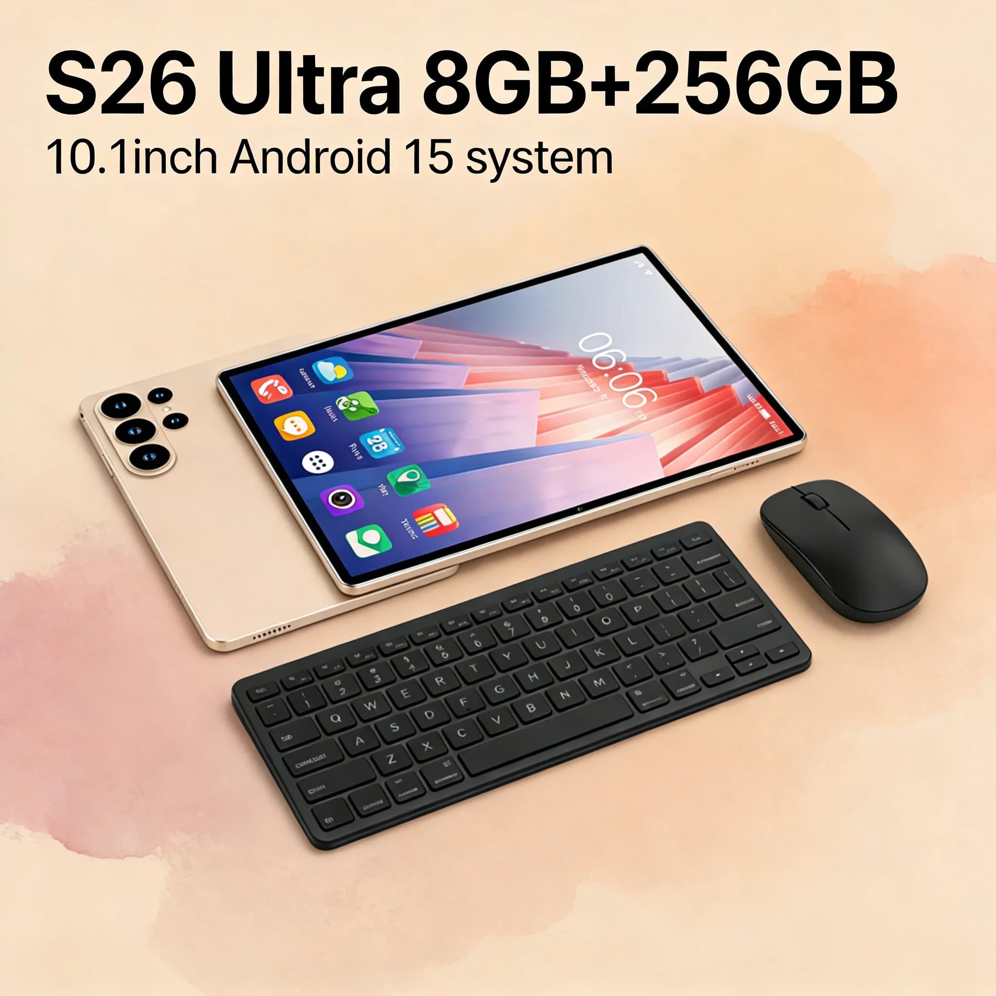 Tablet HD with 4000mAh Battery, 8GB+256GB Memory, Android 15 Operating System for Entertainment and Global Work