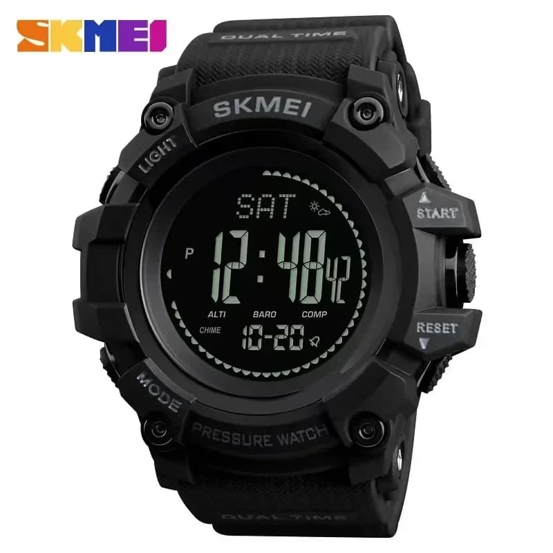 SKMEI 1358 Altimetro Meteo Tracker Impermeabile reloj hombre Orologi da esterno Mens Pressione Bussola Sport Orologi da polso digitali