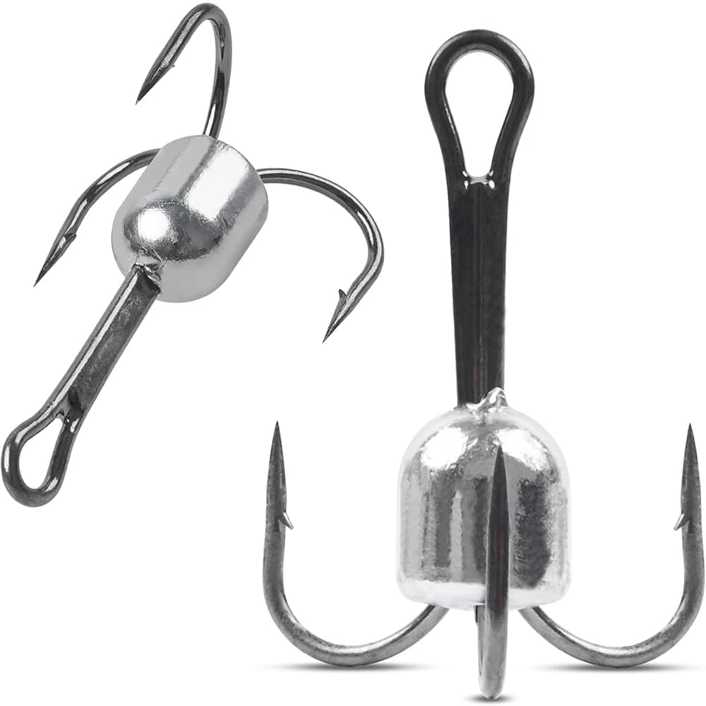 1 pz ganci per snagging ganci tripli ponderati forti ami da pesca ponderati grandi per Baitfish tonno trota salmone