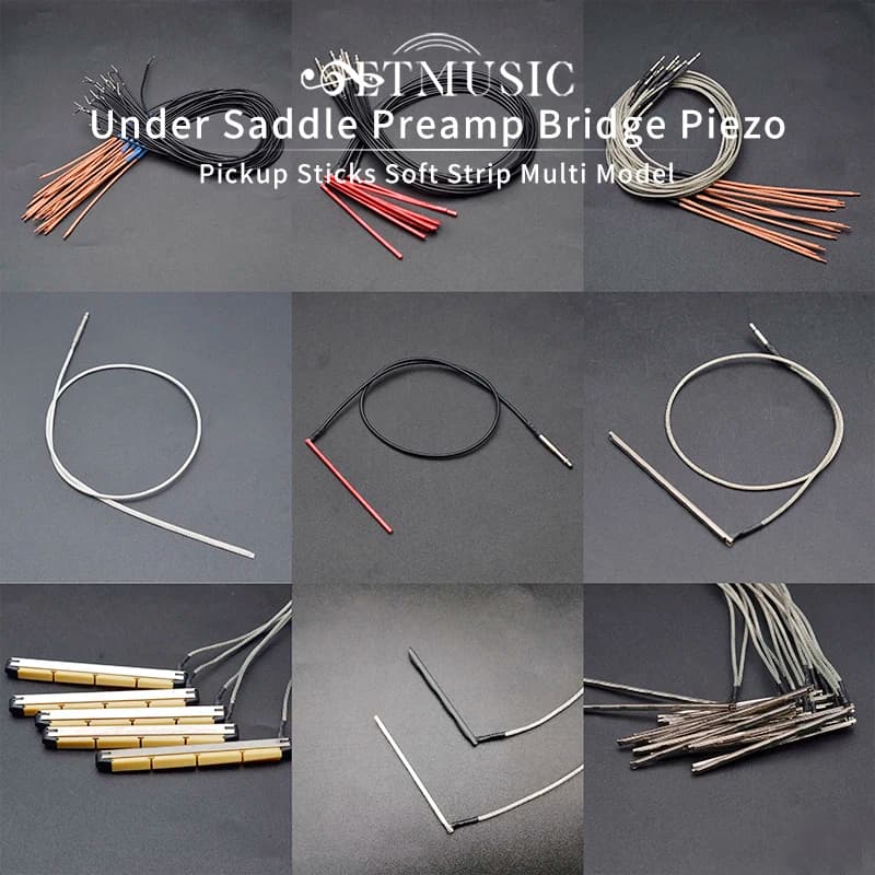 12 pz. Pickup Piezo a Barra Morbido per Ponte Chitarra Acustica, Sottoponte, per Chitarra, Ukulele, Basso, Violino - Accessori per Chitarra