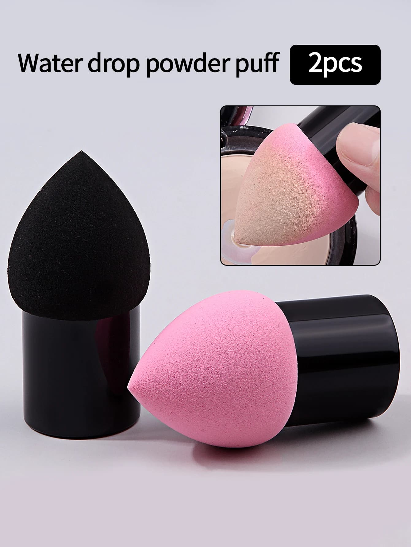 2 pieces mushroom brush water drop makeup egg makeup sponge soft powder Not powder makeup wet and dry egg double use