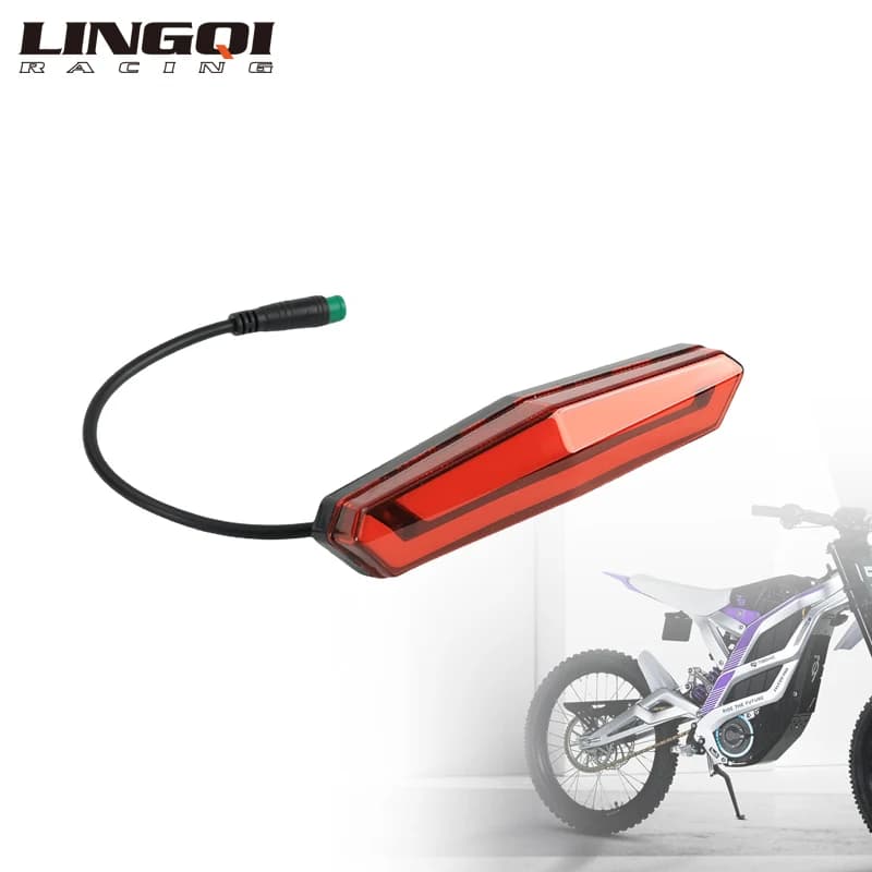 LINGQI RACING Scooter Fanale posteriore Rosso Luci di avvertimento Fanale posteriore Lampada di sicurezza per bici da cross elettrica originale 79Bike