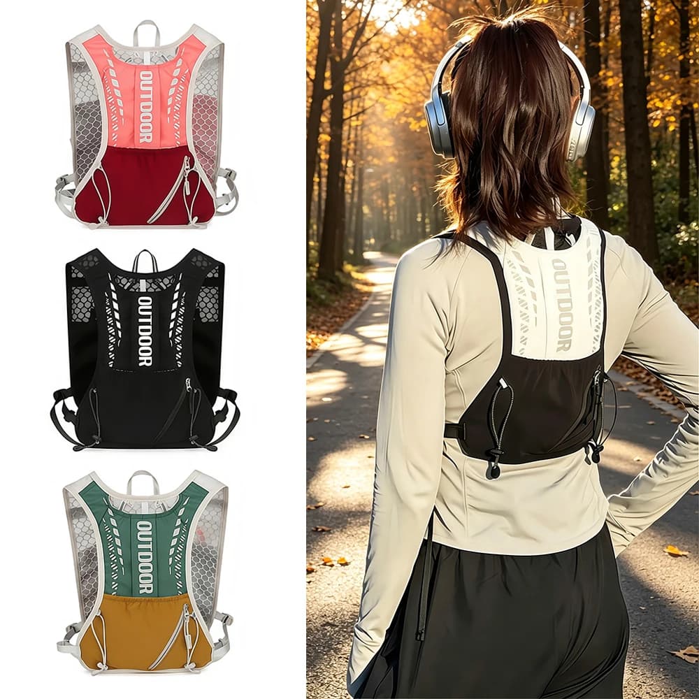 1 piece running water vest backpack, light and isolated backpack for hiking, trail running, cycling, race for women