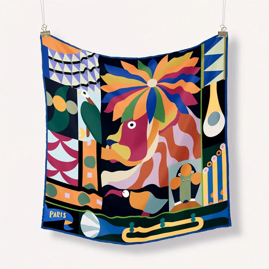 53CM Designer Twill Silk Scarf Women Shawl Floral Summer And Spring Print Stoles Square Bandanna Kerchief Female Foulard muffler