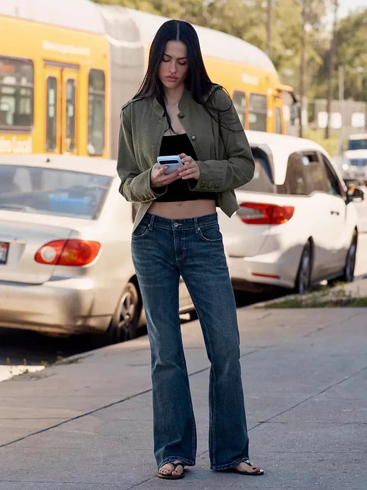 Spring 2026 New Sweet Style Women's Long Sleeve round Neck Blouse Drapey Stitching Suit Jacket Regular Length Button Closure