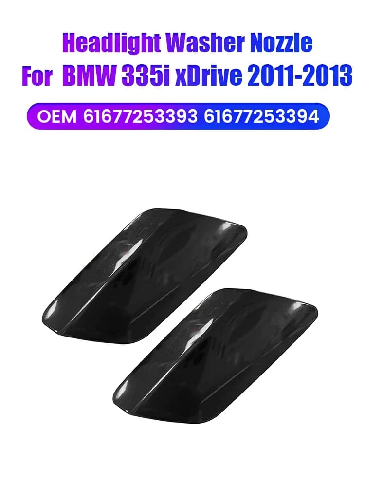 Auto Faro Paraurti Anteriore Rondella Ugello di Spruzzo Jet Faro Copertura Della Pompa Per BMW 335i xDrive 2011-2013 61677253393 61677253394