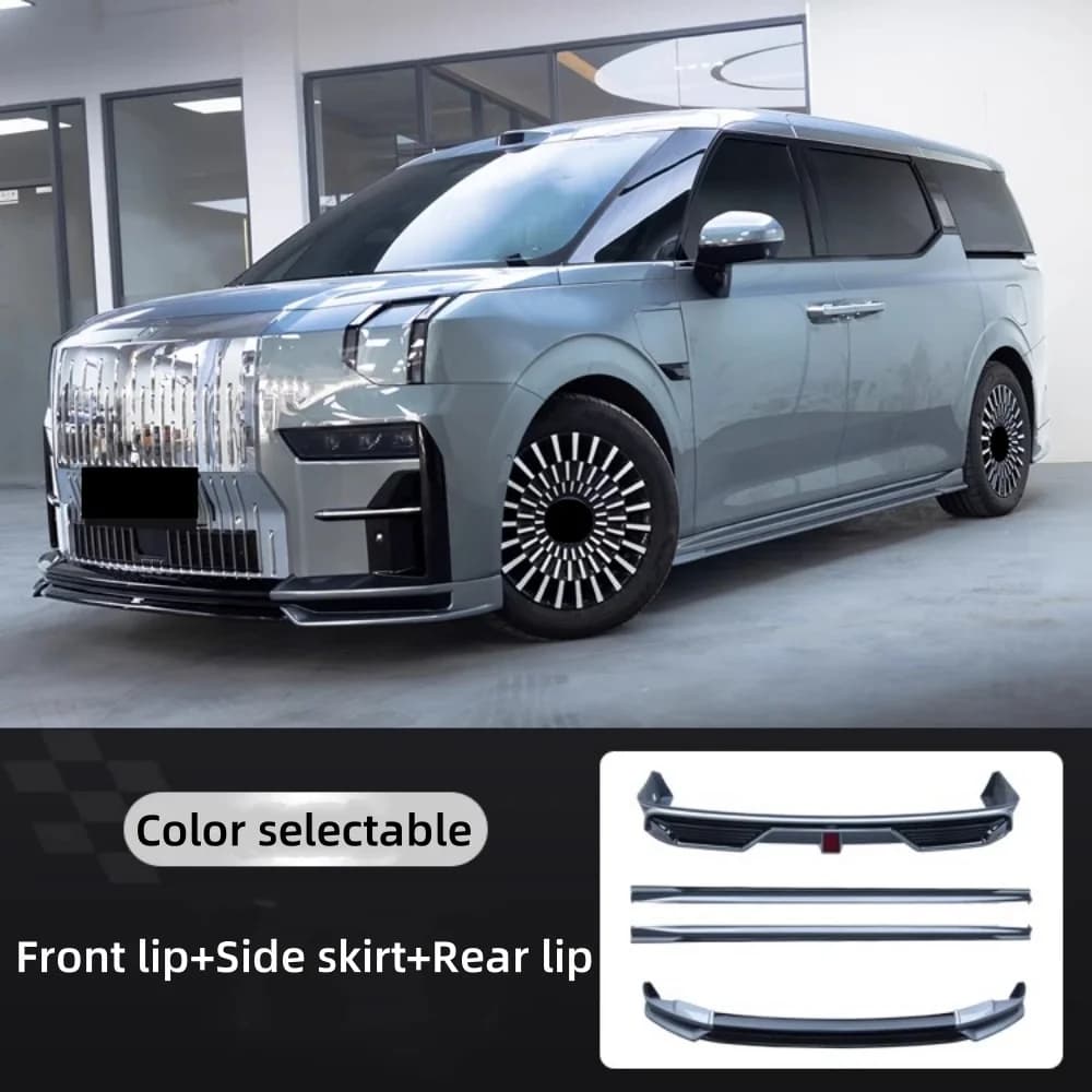 Kit carrozzeria per ZEEKR 009 2025 modificato Vernice per stufa Surround Labbro anteriore Labbro posteriore Gonna laterale Accessori auto