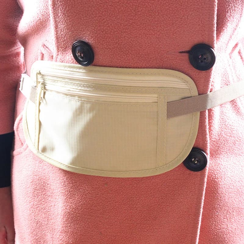 Marsupio da viaggio invisibile 1PC per uomo e donna, marsupio porta passaporto e denaro, borsa a tracolla nascosta di sicurezza, borsa casual