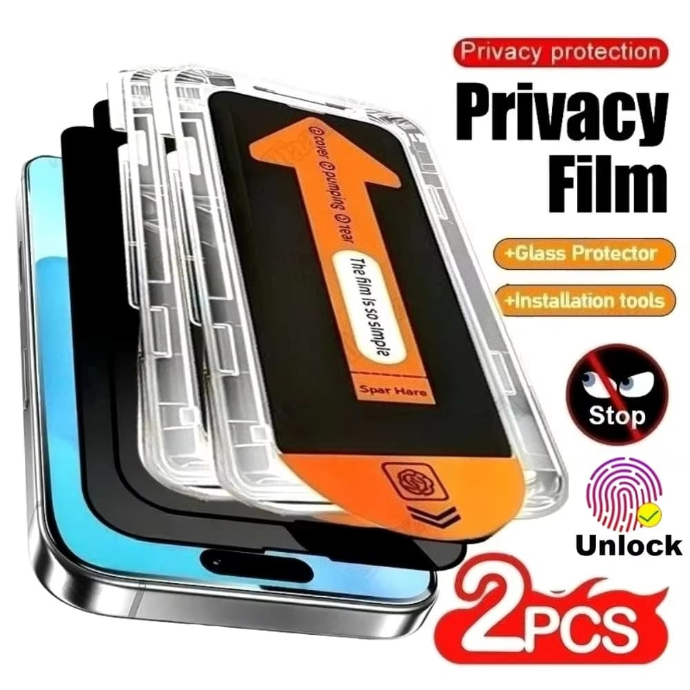 Pellicola Protettiva Privacy in Vetro Temperato per Samsung A56 A55 A36 A35 A26 A24 A17 A16 A15 A13 A12 con Sblocco Impronte Digitali
