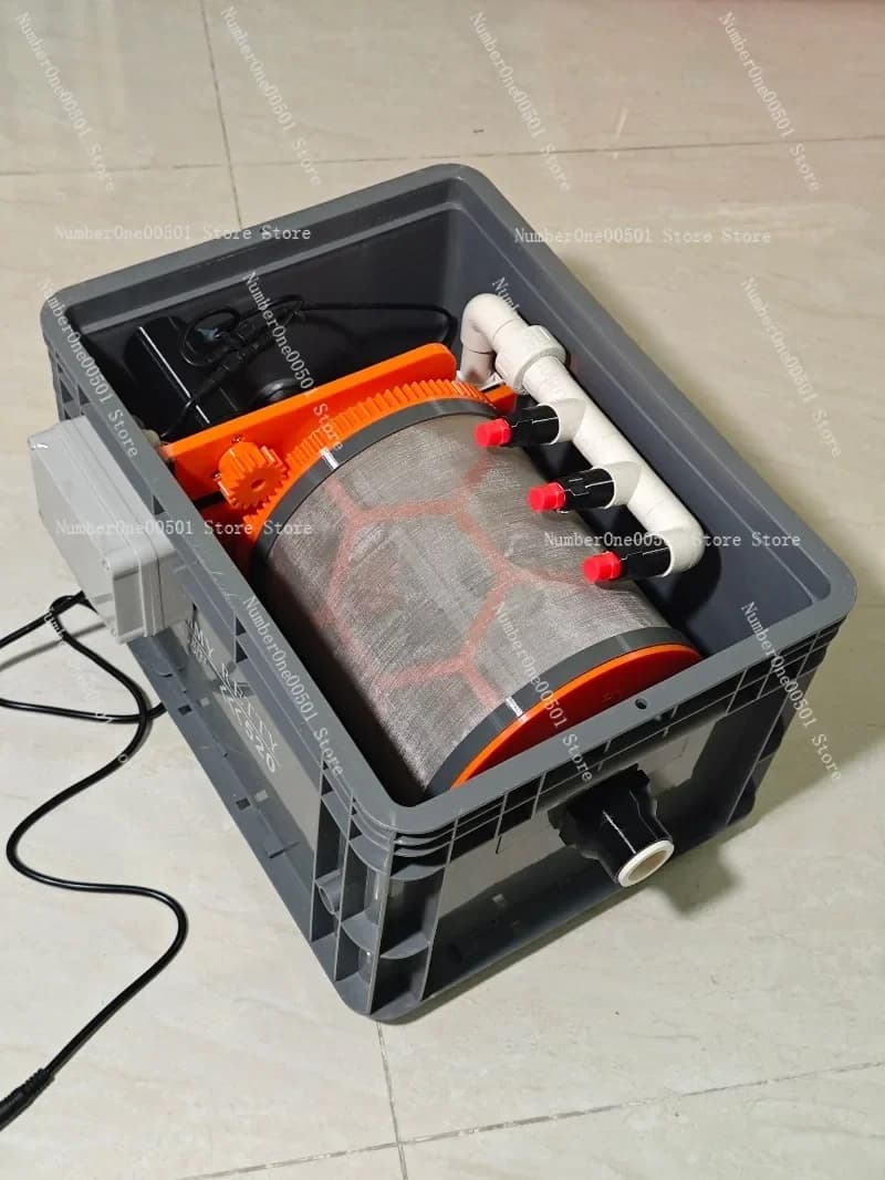 Automatic Rotary Drum Filter Pond Aquarium Backwash Solid Separator 3T 5T 10T