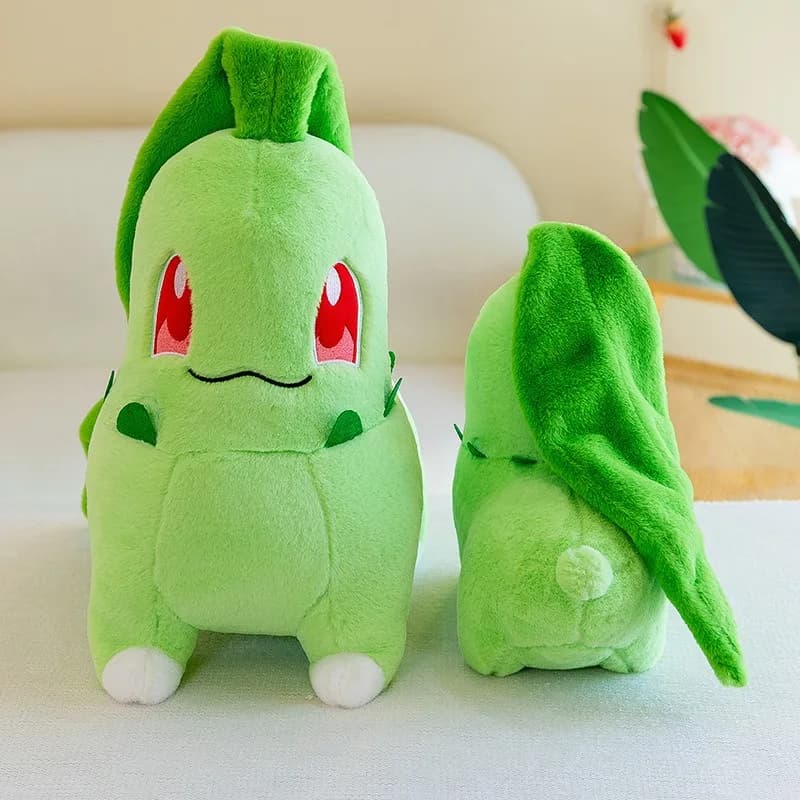 30/45 centimetri Pokemon Chikorita Peluche Bambola Morbido Farcito Del Fumetto Chikorita Giocattoli Kawaii Giappone Anime Elfo Peluche Regalo Di Compleanno Per I Bambini