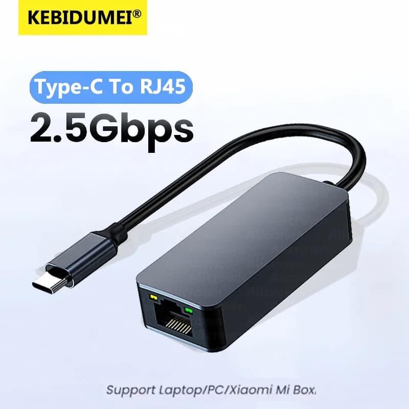 2500Mbps USB 3.0 Tipo-C a scheda di rete RJ45 Adattatore 2.5G Convertitore Gigabit Ethernet Lan Hub per PC portatile per Windows 8.1/10/11