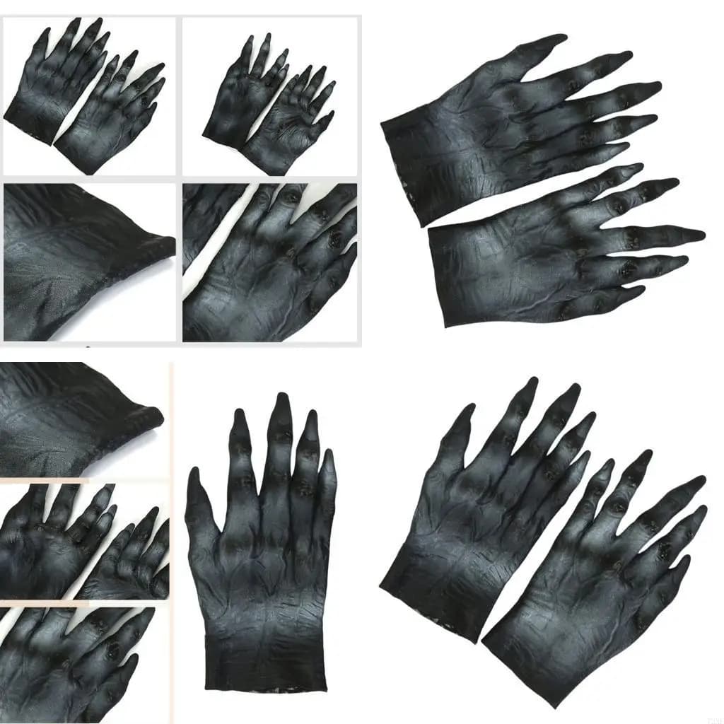 72xe guanti zombati in lattice guanti demoni orribili guanti cosplay Halloween