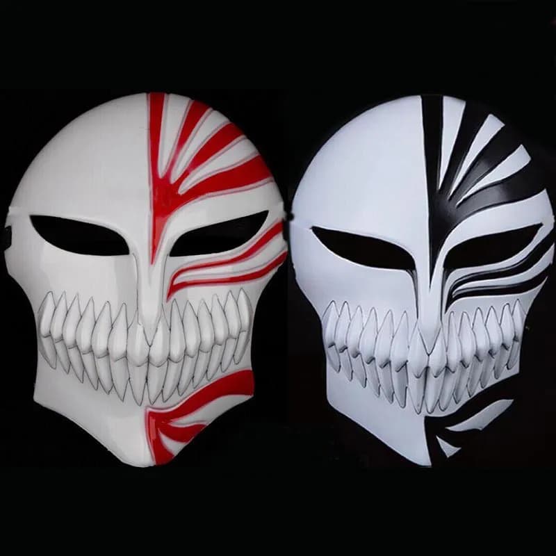 Morte Ichigo Kurosaki Bleach Maschera Di Natale di Ballo di Travestimento Del Partito di Cosplay Halloween Pieno Viso Nero Rosso Fresco Maschera