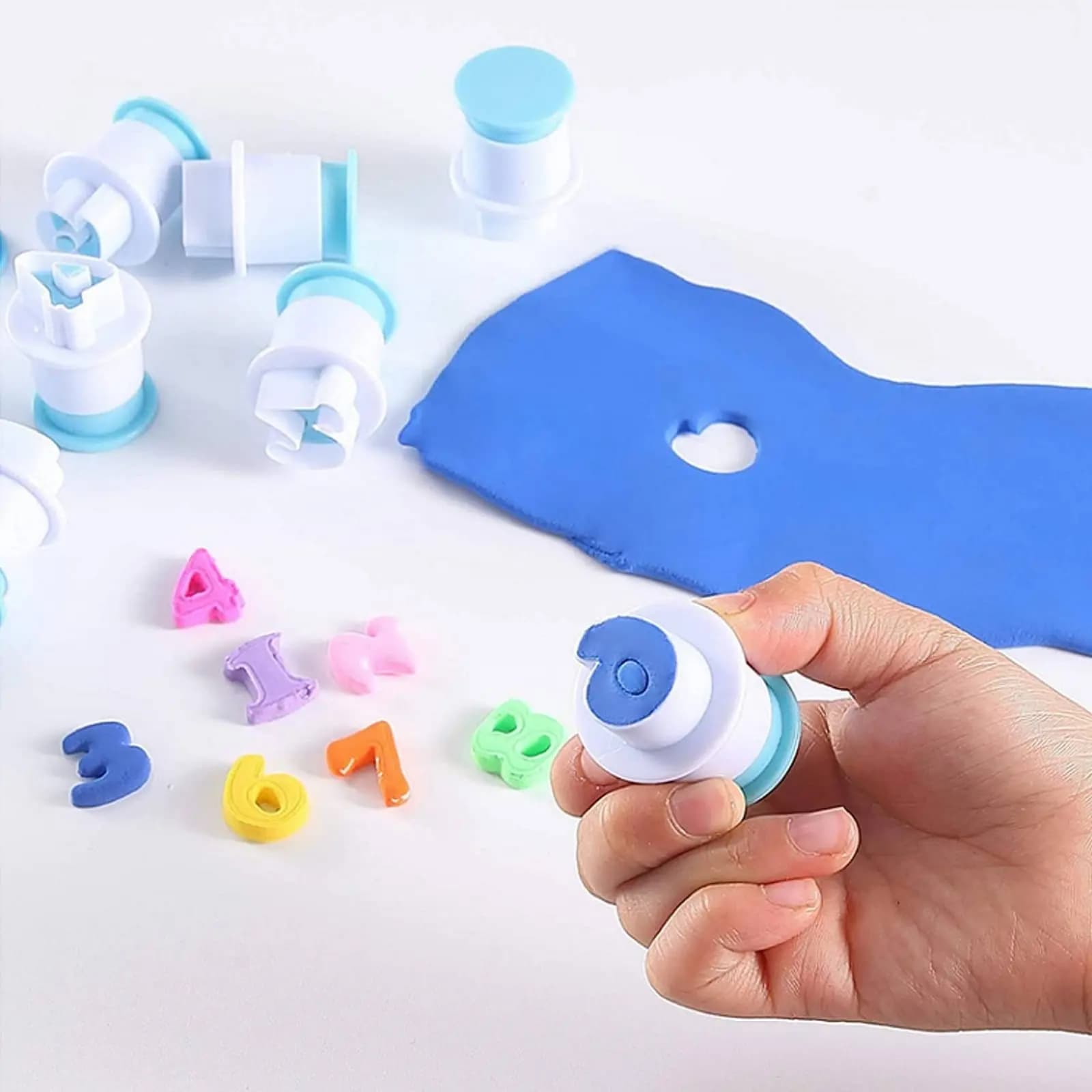 26 Pieces Letter Number Stamp Set Sturdy Letter Cookie Press A to Z Embossing Mold Reusable Alphabet Fondant Cutter Multi-Use