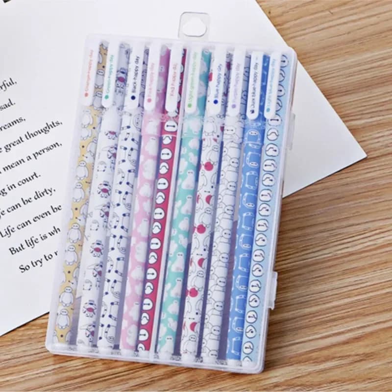 Cute Kawaii Stationery 10 pz/set penne Gel colorate 10 colori penna Glitter stile coreano creativo per Doodle School forniture per ufficio