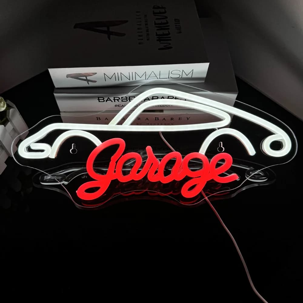 Garage Neon Sign Led Lights Car Repair Shop Neon LED Sign USB Game Room Decor Wall Automotive Workshop Busigness Sign luce al Neon