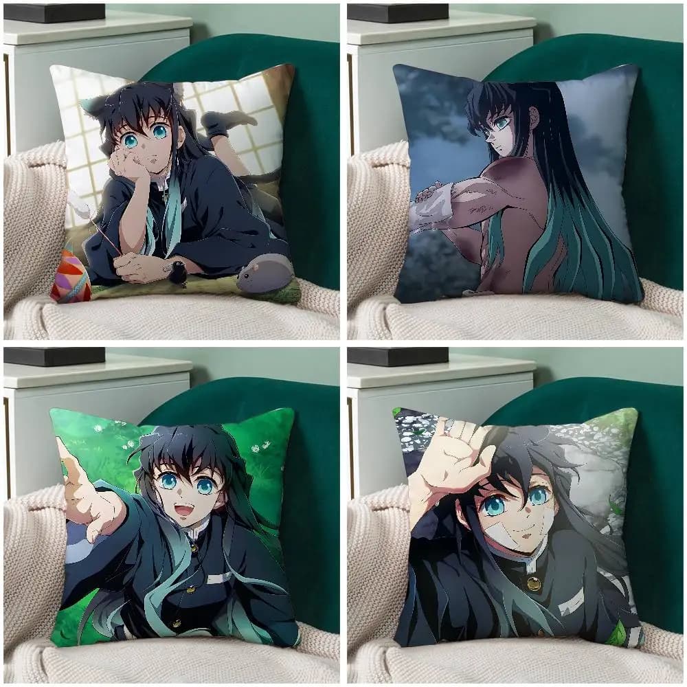 Cute T-Tokitos Muichiros-S Throw Pillow Covers Pattern Cushion Cover Suitable For Sofa Bedroom Car Pillow Cover