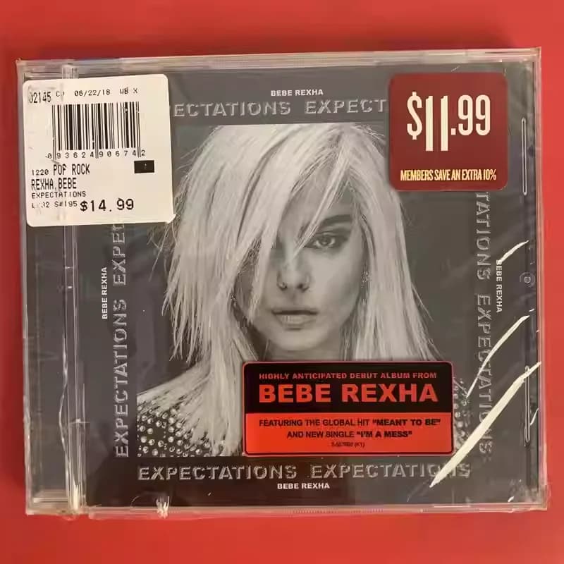 CD Classico Pop & Electropop Album Bebe Rexha Music CD Expectations Music Record Cosplay Walkman Car Soundtracks Box Regali