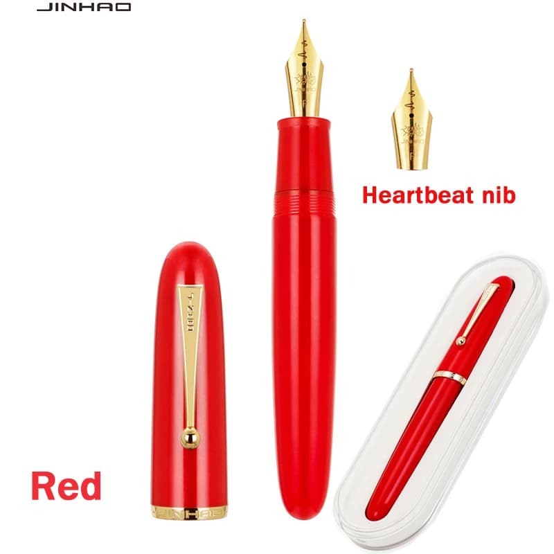 New Fountain Pen 9019 M & F Heartbeat Iridium Pen Tip Simple durable,Calligraphy Practice Pen,Gift Box Set Ink Bag Rreplaceable