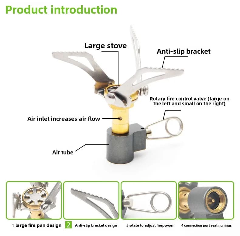 Mini Aluminum Alloy Stove for Exterior, Foldable Portable, Multifunctional Pocket Ring for Picnic and Camping
