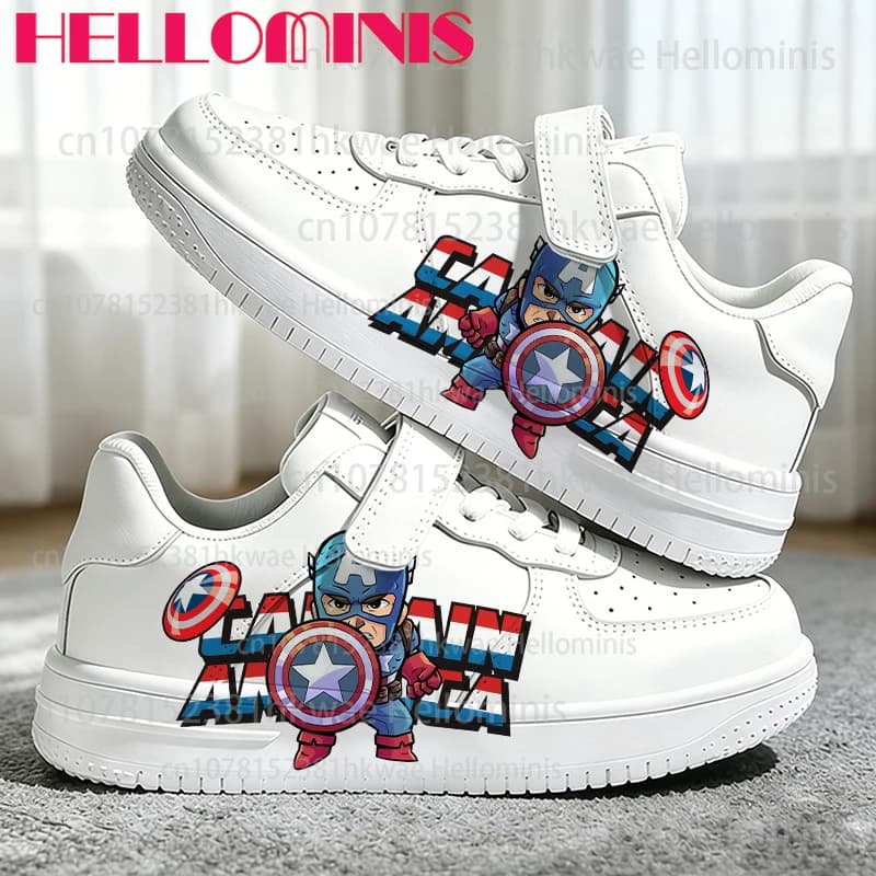 Scarpe Capitan America 2026 per Genitore-Figlio, Donna, Ragazzi, Ragazze, Comode e Resistenti, Stampa Durevole, Stivali da Trekking, Regalo di Compleanno