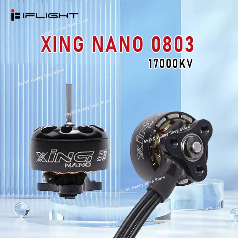 Brushless iFlight XING NANO 0803 17000KV 1S motor with 30 mm 1 mm shaft wire plug for RC FPV Racing Drone