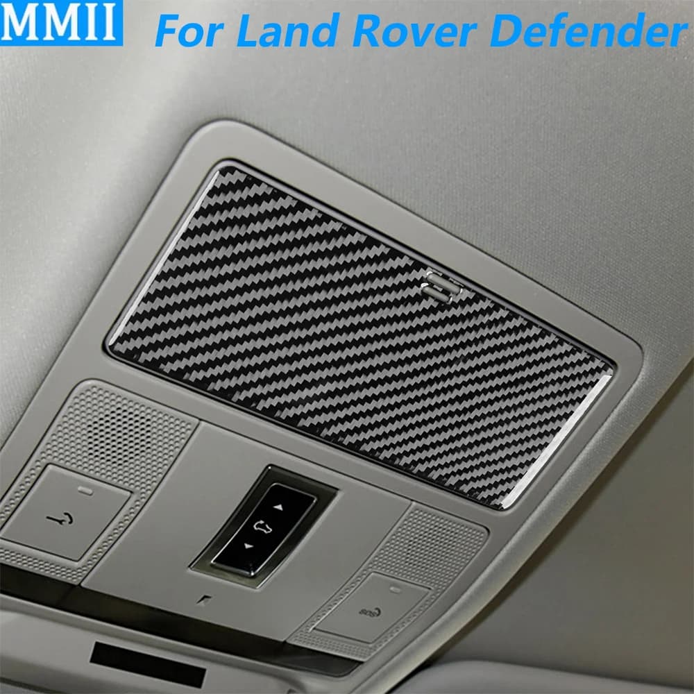 Per Land Rover Defender 2020-2025, Copertura in Fibra di Carbonio per Luce di Lettura sul Tetto, Portaocchiali, Pannello di Stoccaggio, Accessori Auto, Adesivo Decorativo