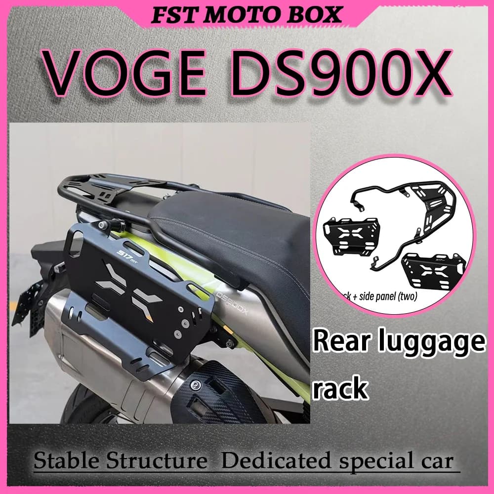 FOR VOGE DS900X Custom Rear Luggage Rack with Side Bag Mount Plates Soft Fixing Brackets Thickened Steel Motorcycle Accessories