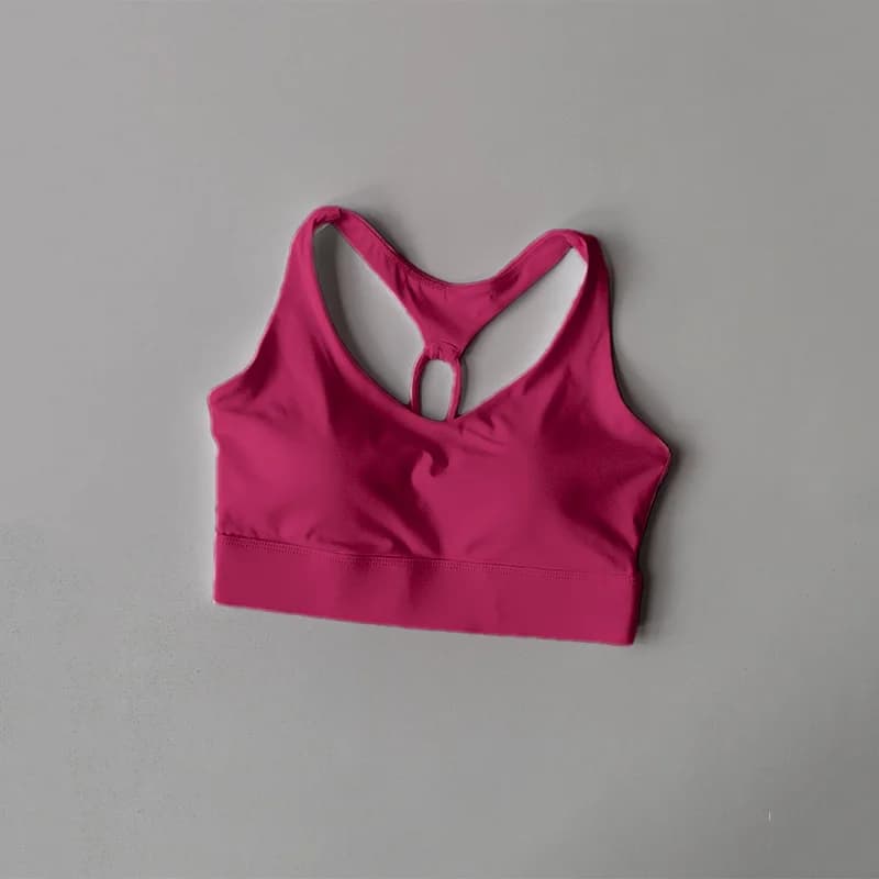 High Impact Sports Bra for Women, Slim Strap, Discovered Back, Maximum Support, Running Training Bra, Gym, Fitness